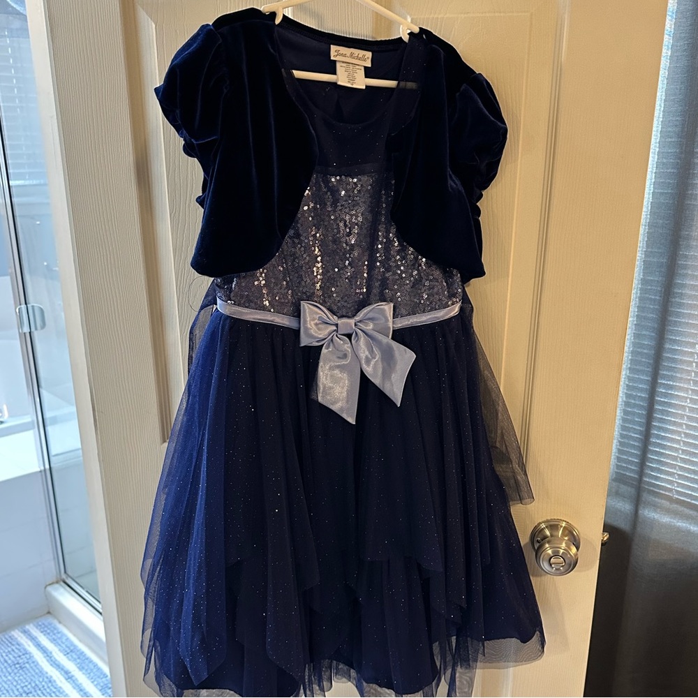 Stunning Navy Blue Sequin Sparkle Dress